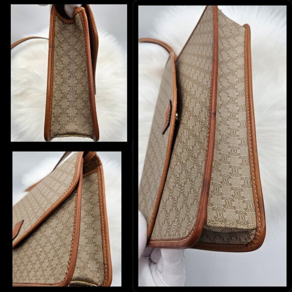 Céline Pochette Light Brown Macadam Crossbody - Picture 13 of 17